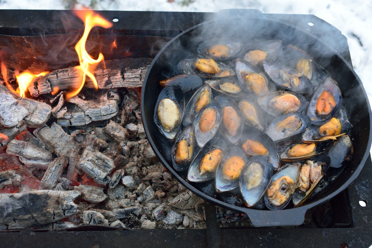 Gegrillte Miesmuscheln