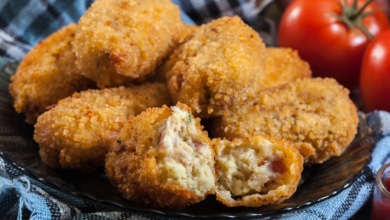 Kroketten mit Schinken und Huhn